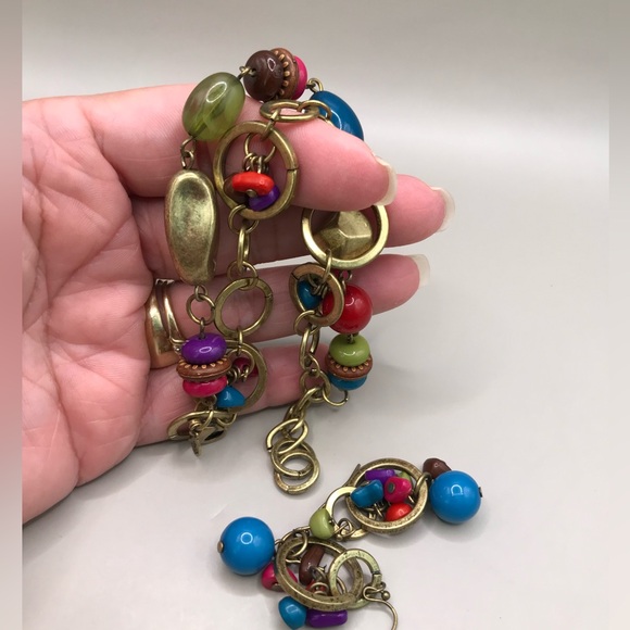 Premier Designs Antique Gold-Tone & Colorful Beaded Jewelry Set - Picture 7 of 7